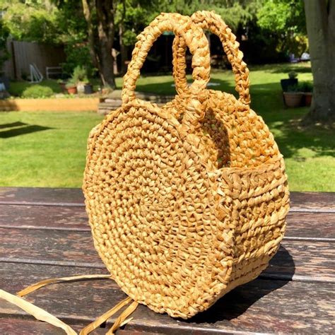 hand held raffia bags.